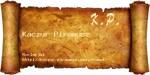 Kaczur Piramusz névjegykártya